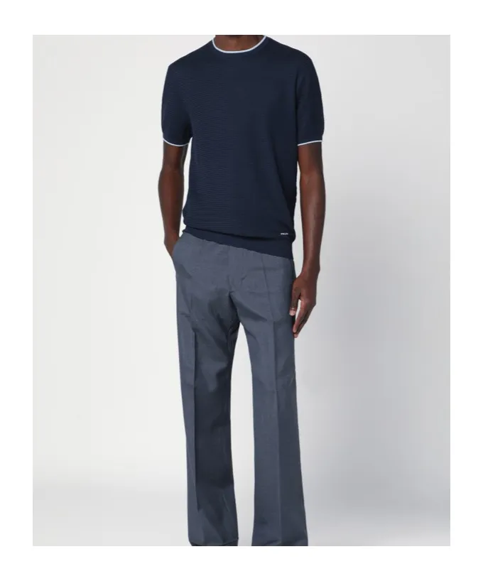 Short-Sleeved Crewneck Jumper