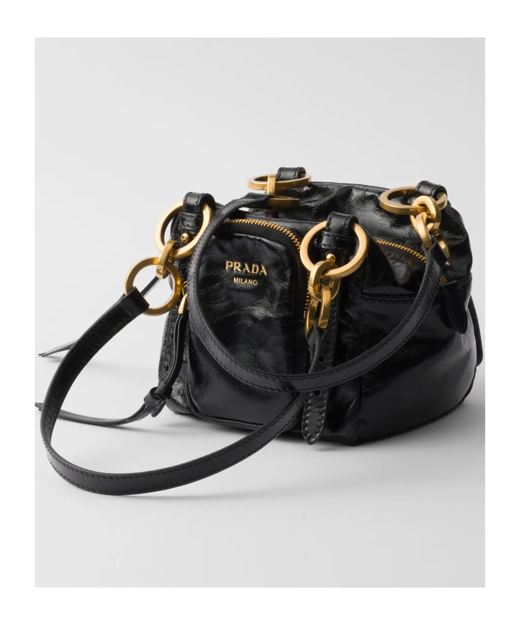 Dangle Leather Top-Handle Mini-Bag