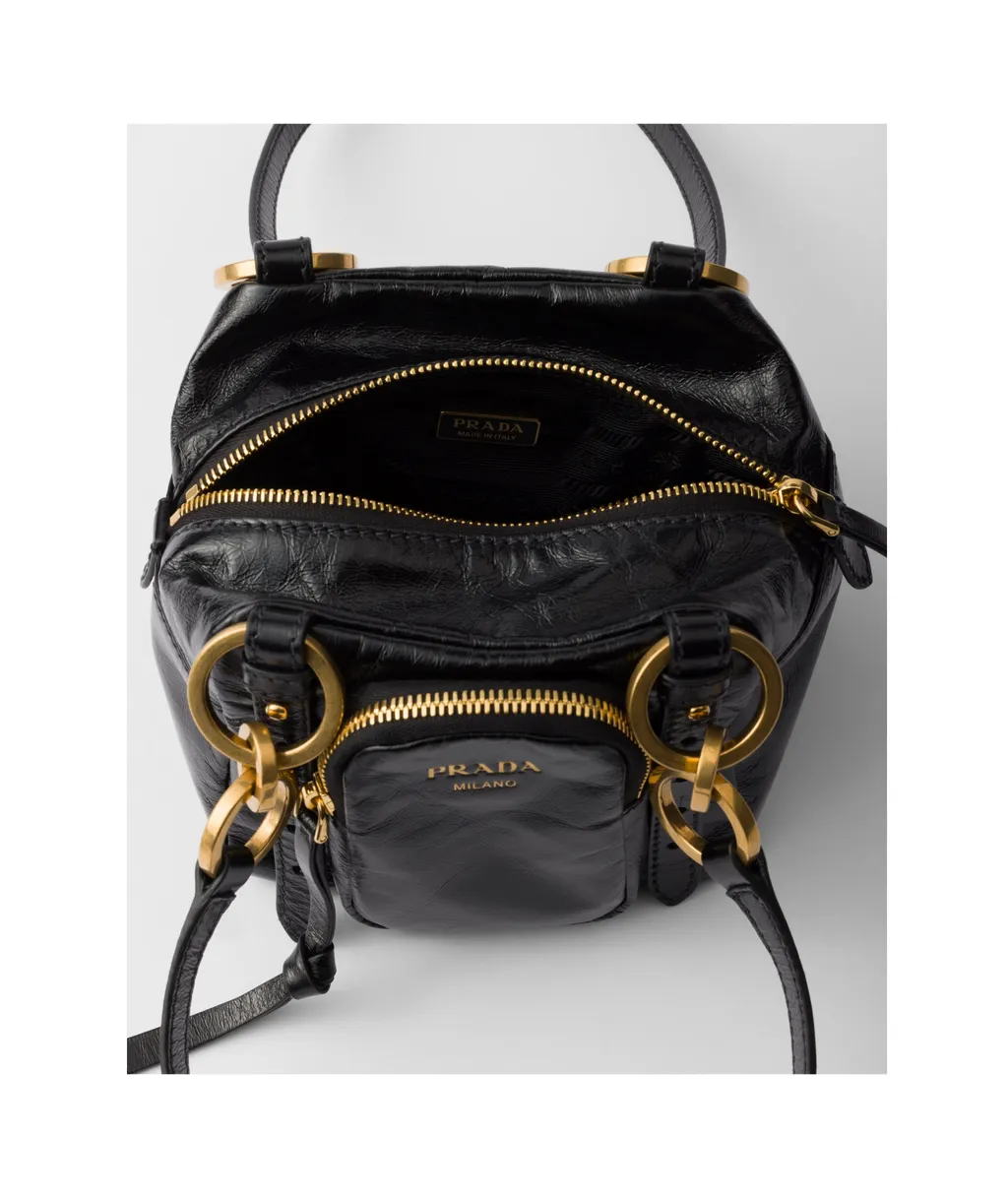 Dangle Leather Top-Handle Mini-Bag