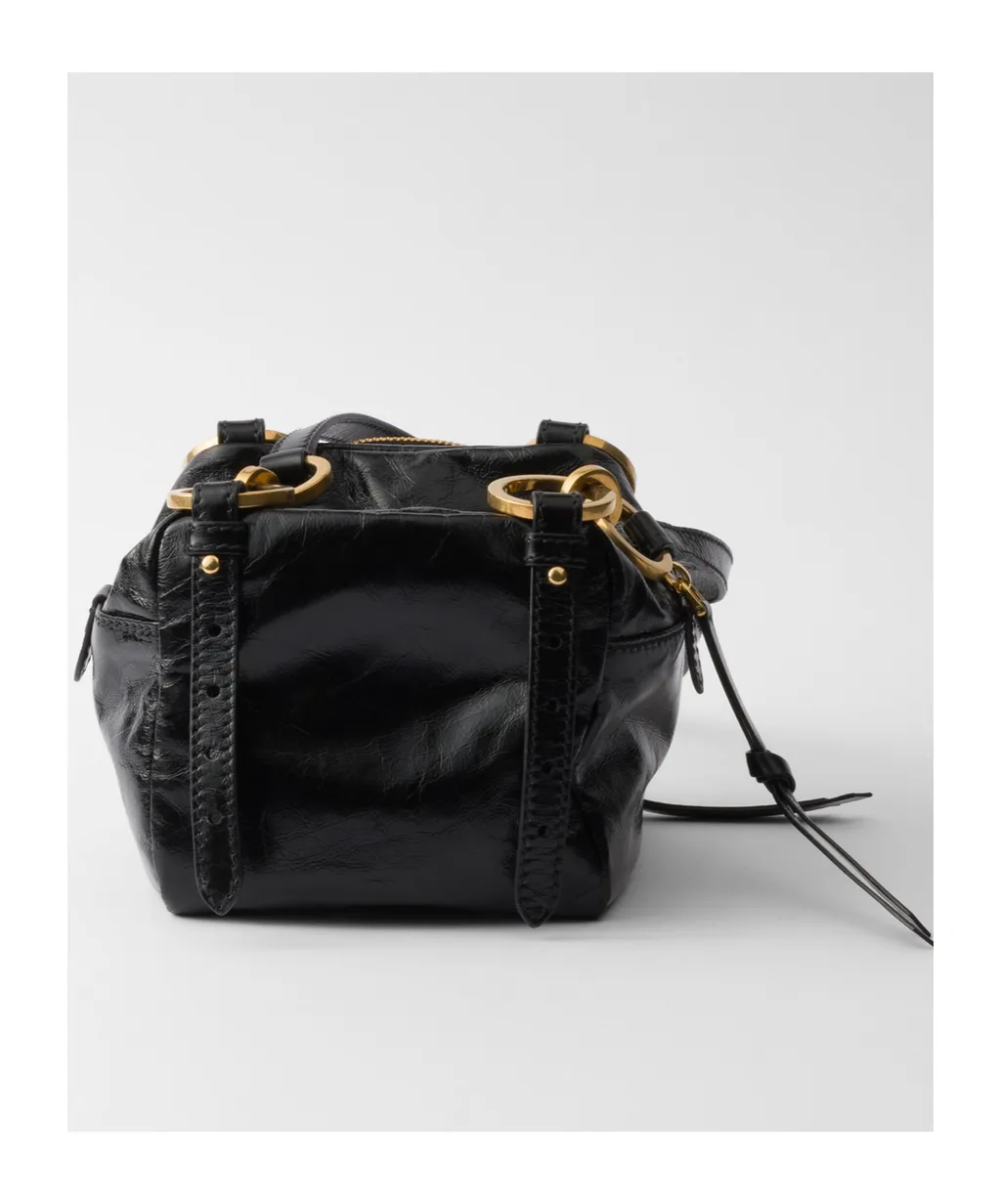 Dangle Leather Top-Handle Mini-Bag