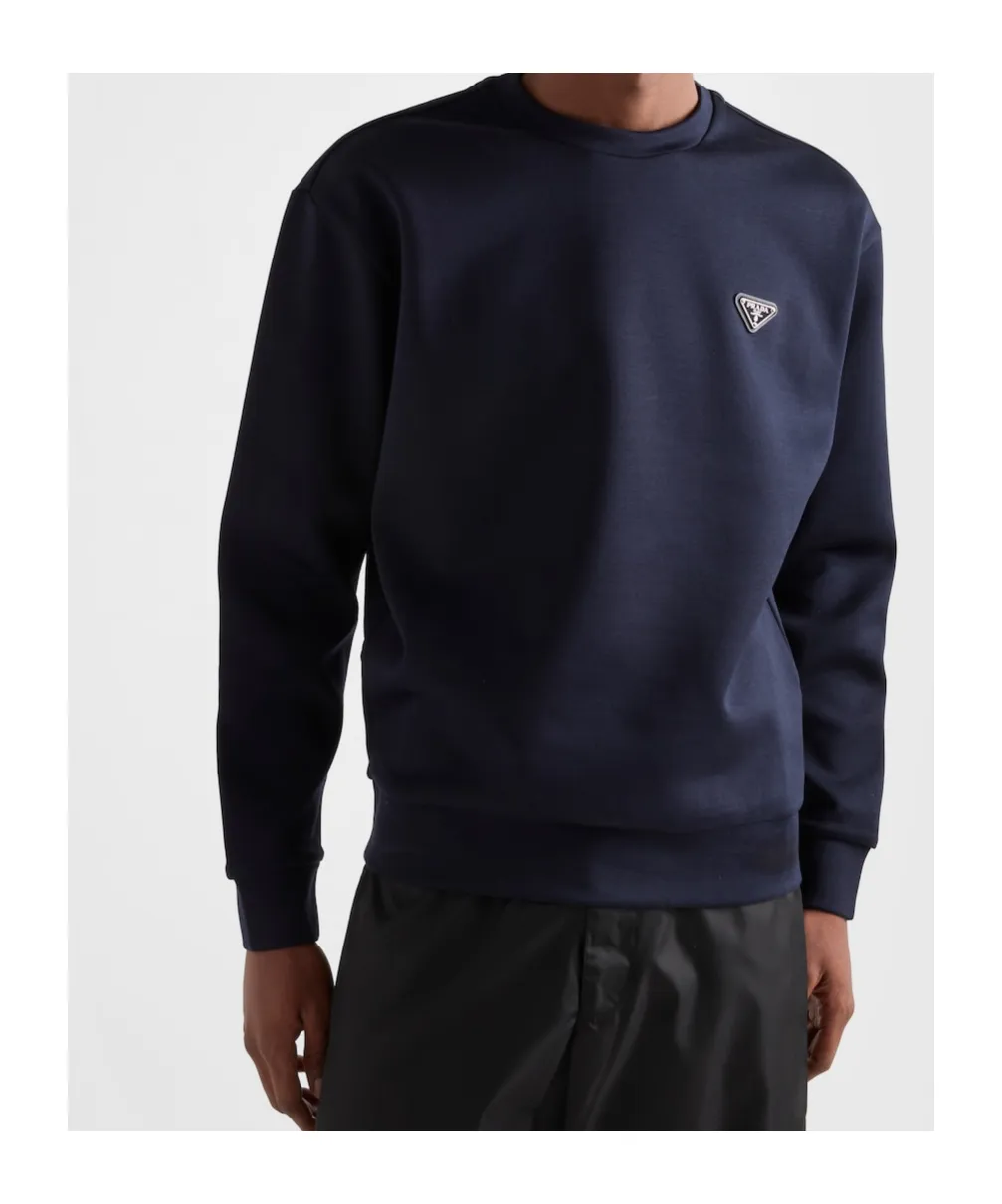 Triangle-Logo Crewneck Sweatshirt