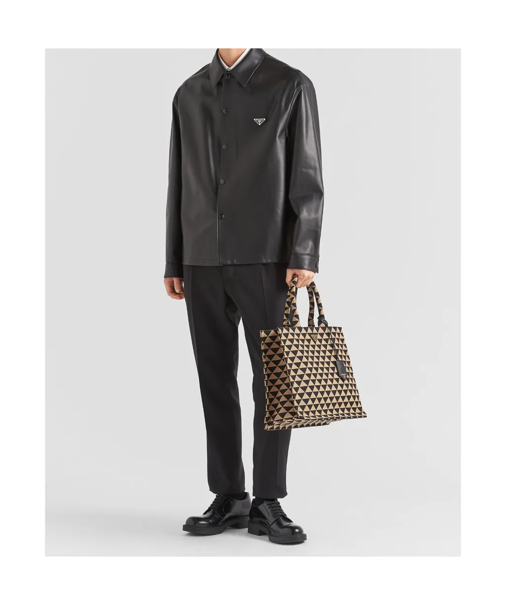 Triangle-Logo Button-Up Shirt