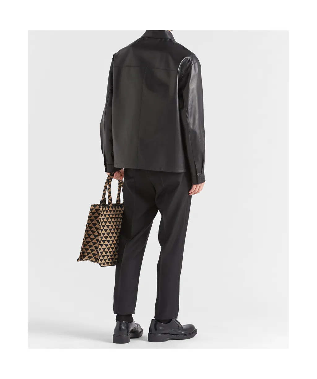 Triangle-Logo Button-Up Shirt
