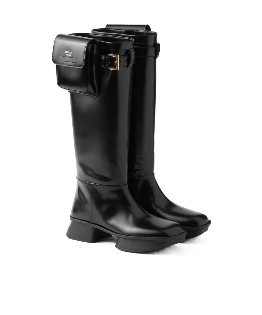 Equal Block-Heeled Pouch Boots