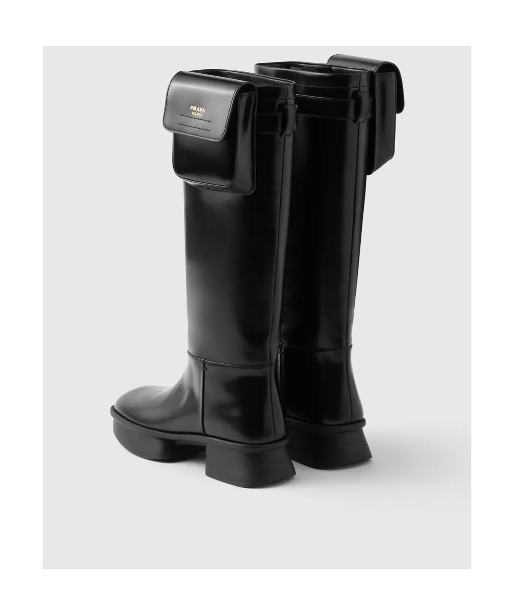 Equal Block-Heeled Pouch Boots