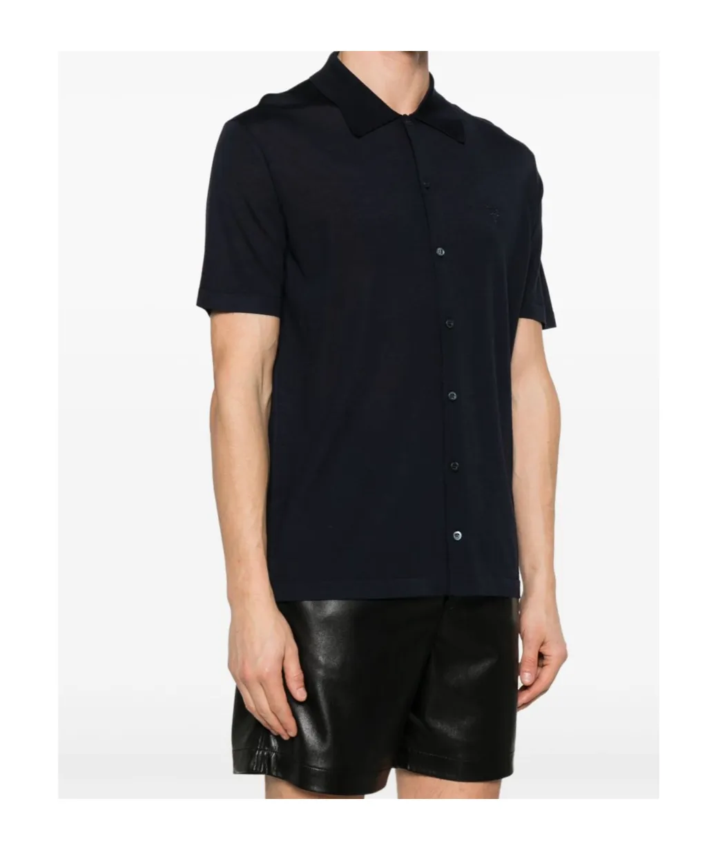 Logo-Embroidered Short-Sleeved Knitted Shirt