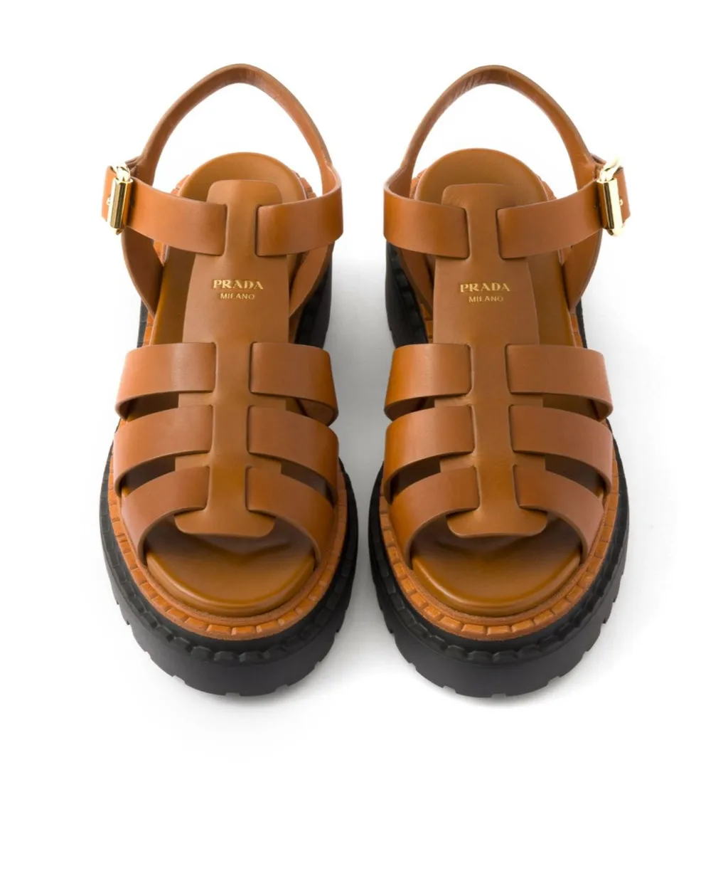 Buckle-Fastened Monolith Sandals