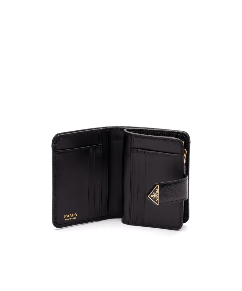 Triangle-Logo Bi-Fold Wallet