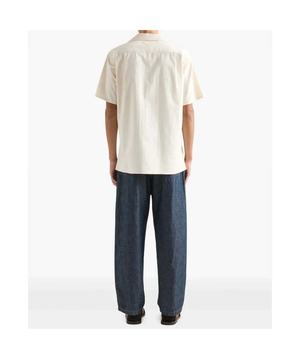 Chambray Triangle-Logo Denim Jeans