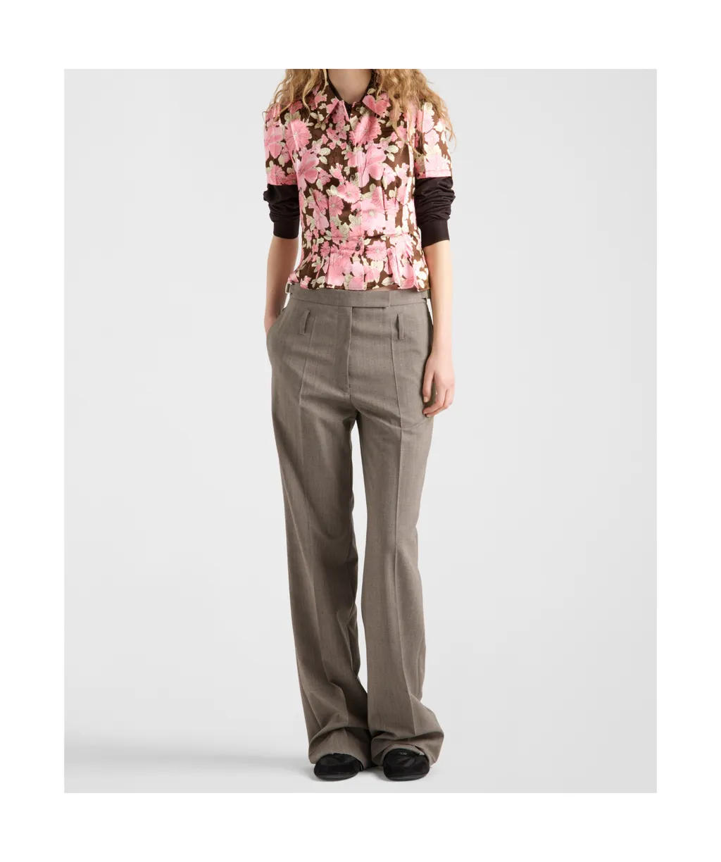 Floral Print Satin Shirt