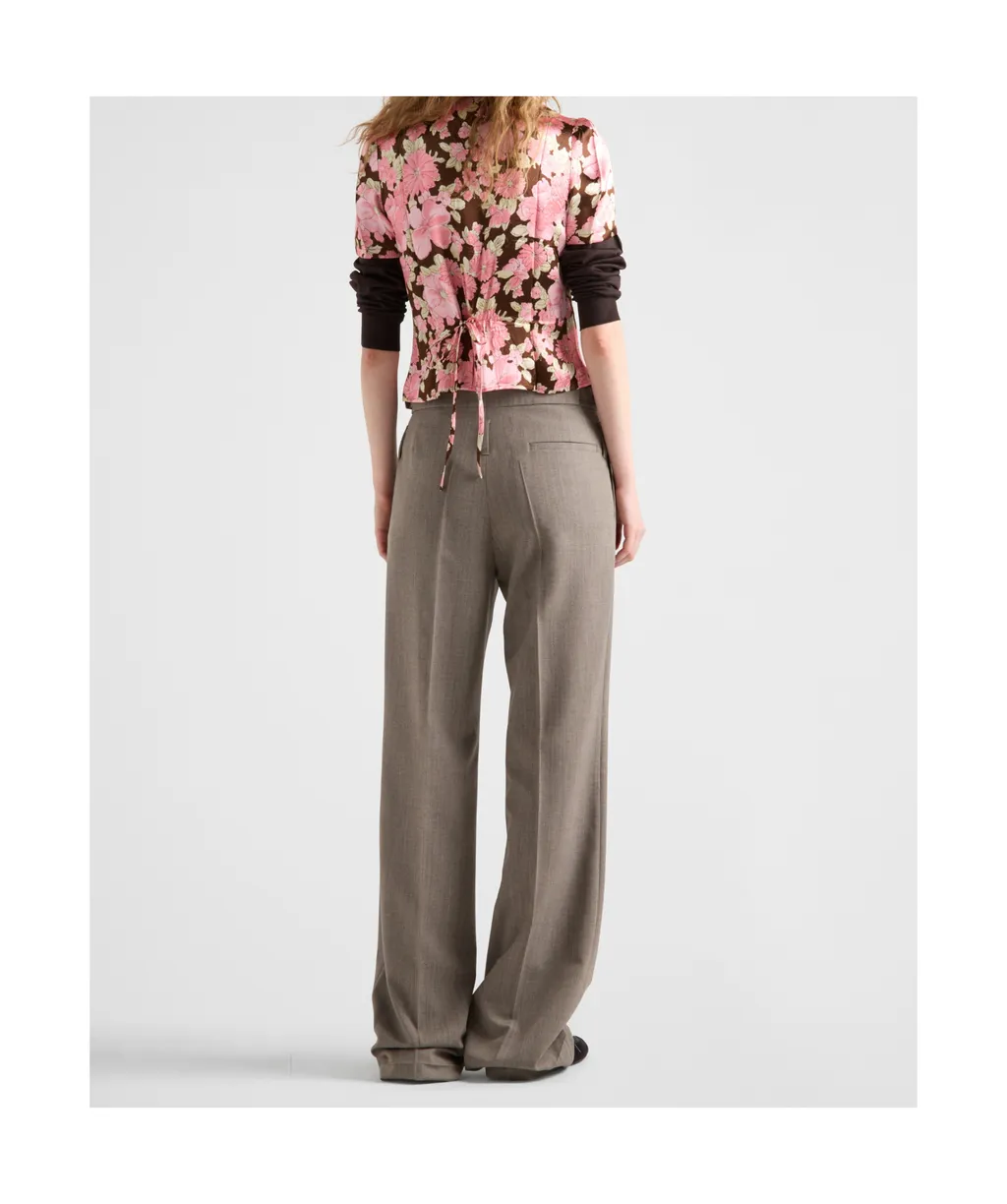 Floral Print Satin Shirt