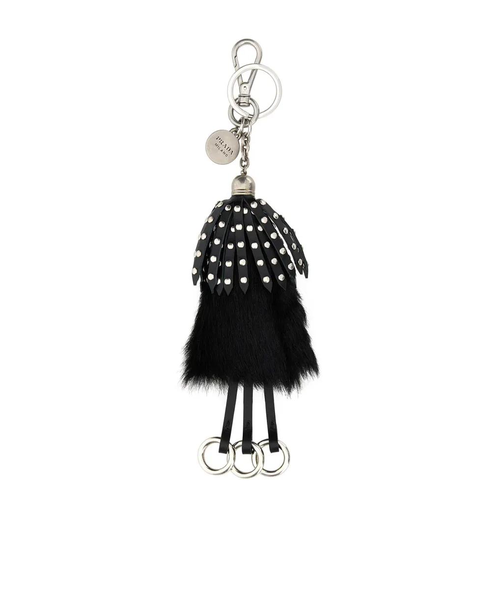 Stud-Embellished Keyring