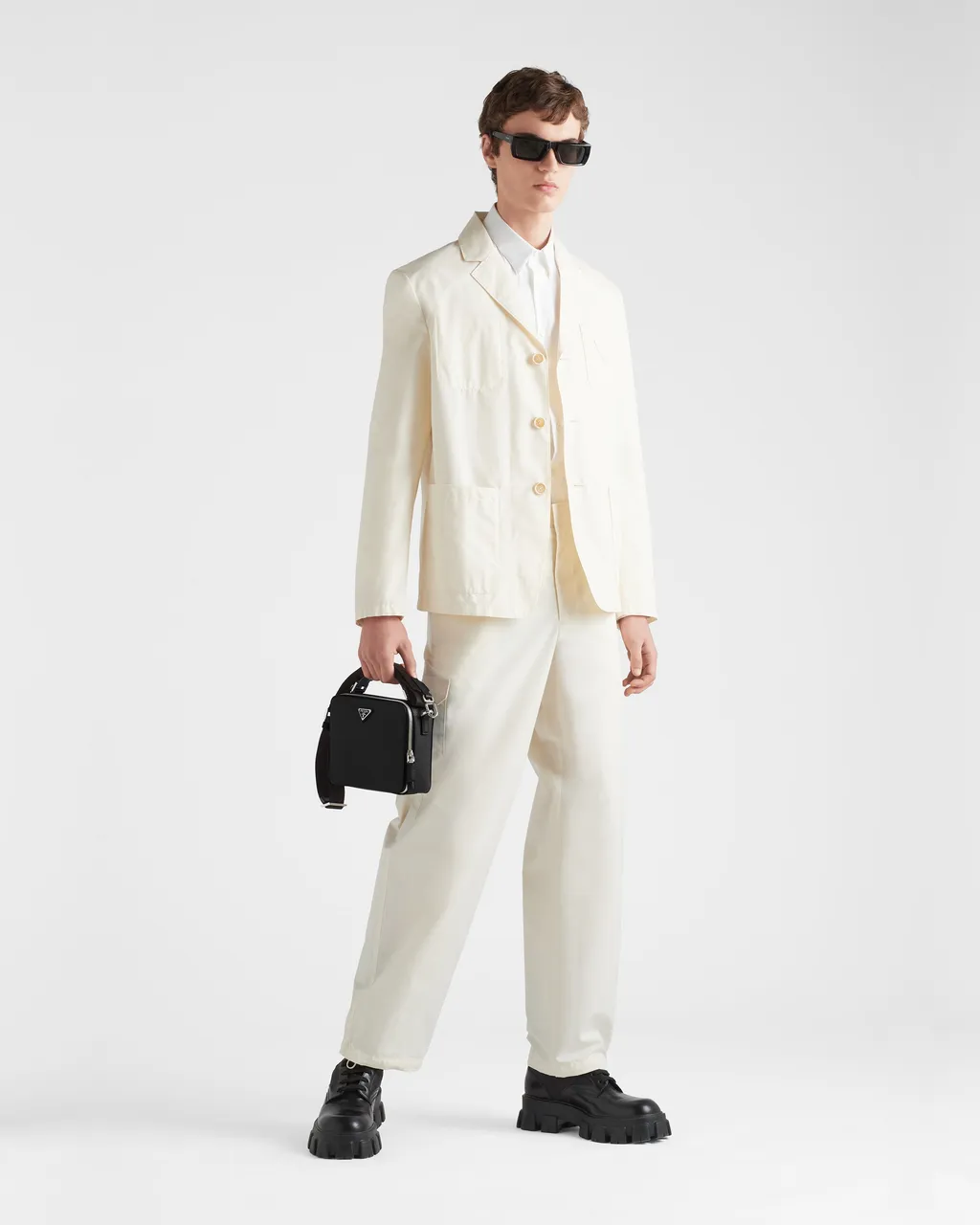 Single-Breasted Technical Cotton Jacket