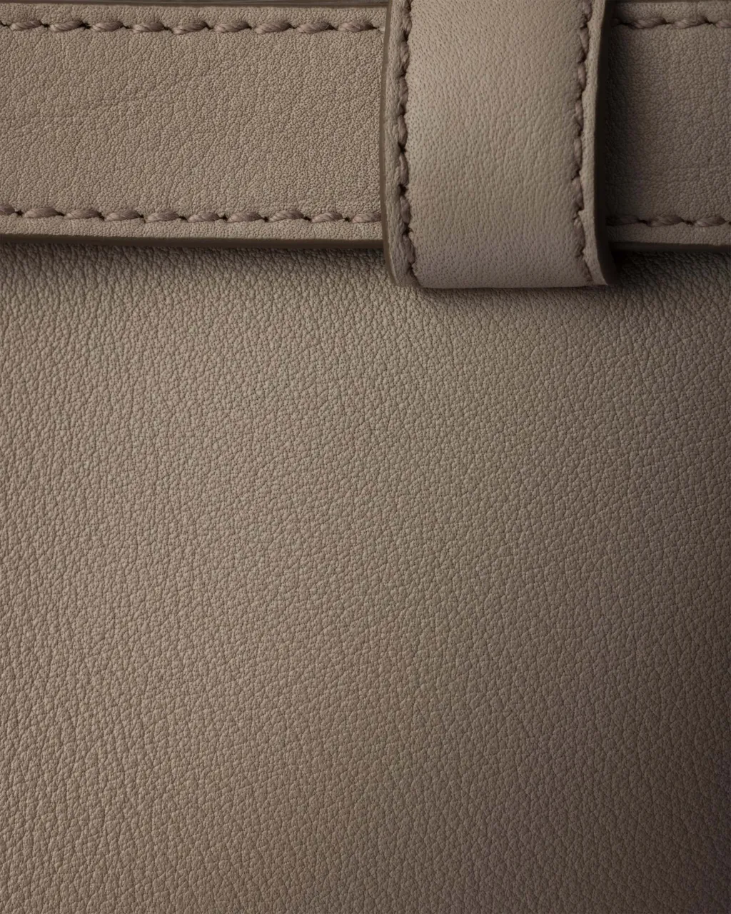 Buckle Medium Leather Handbag With Double Belt