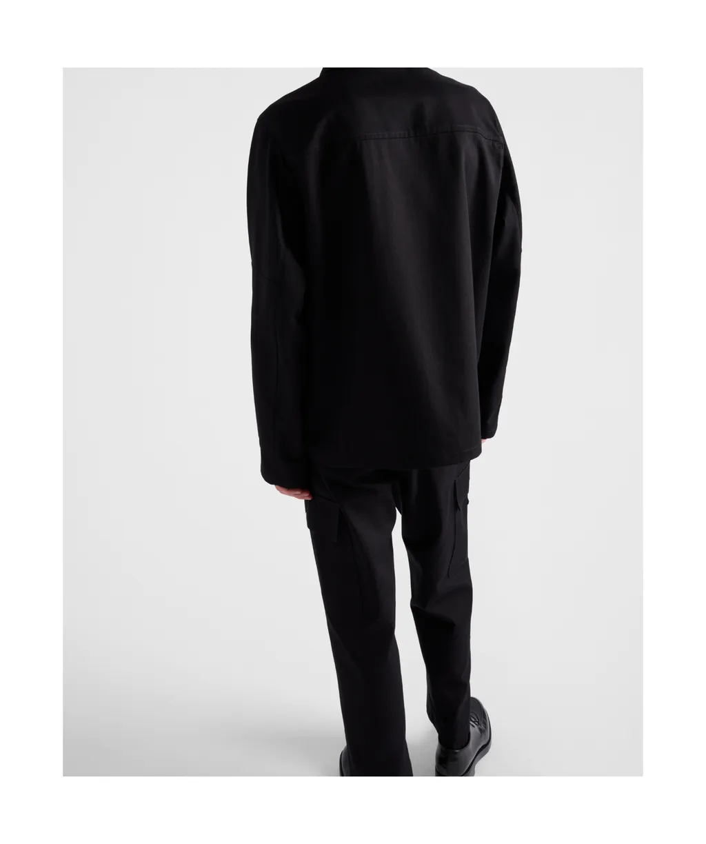 Triangle-Logo Straight Hem Jacket