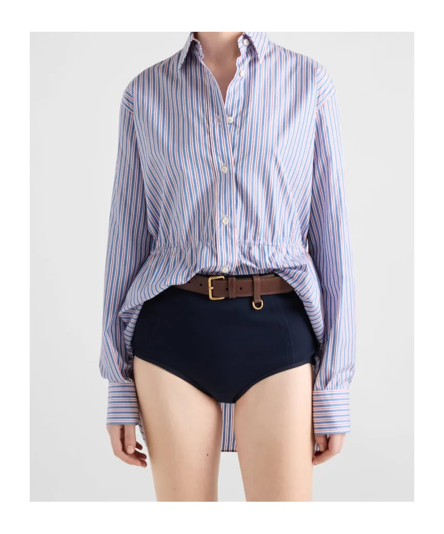 Striped Poplin Shirt