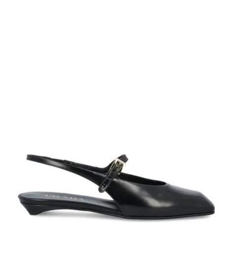 Leather Slingback Ballet Flats