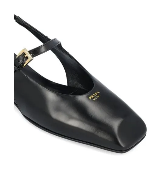 Leather Slingback Ballet Flats