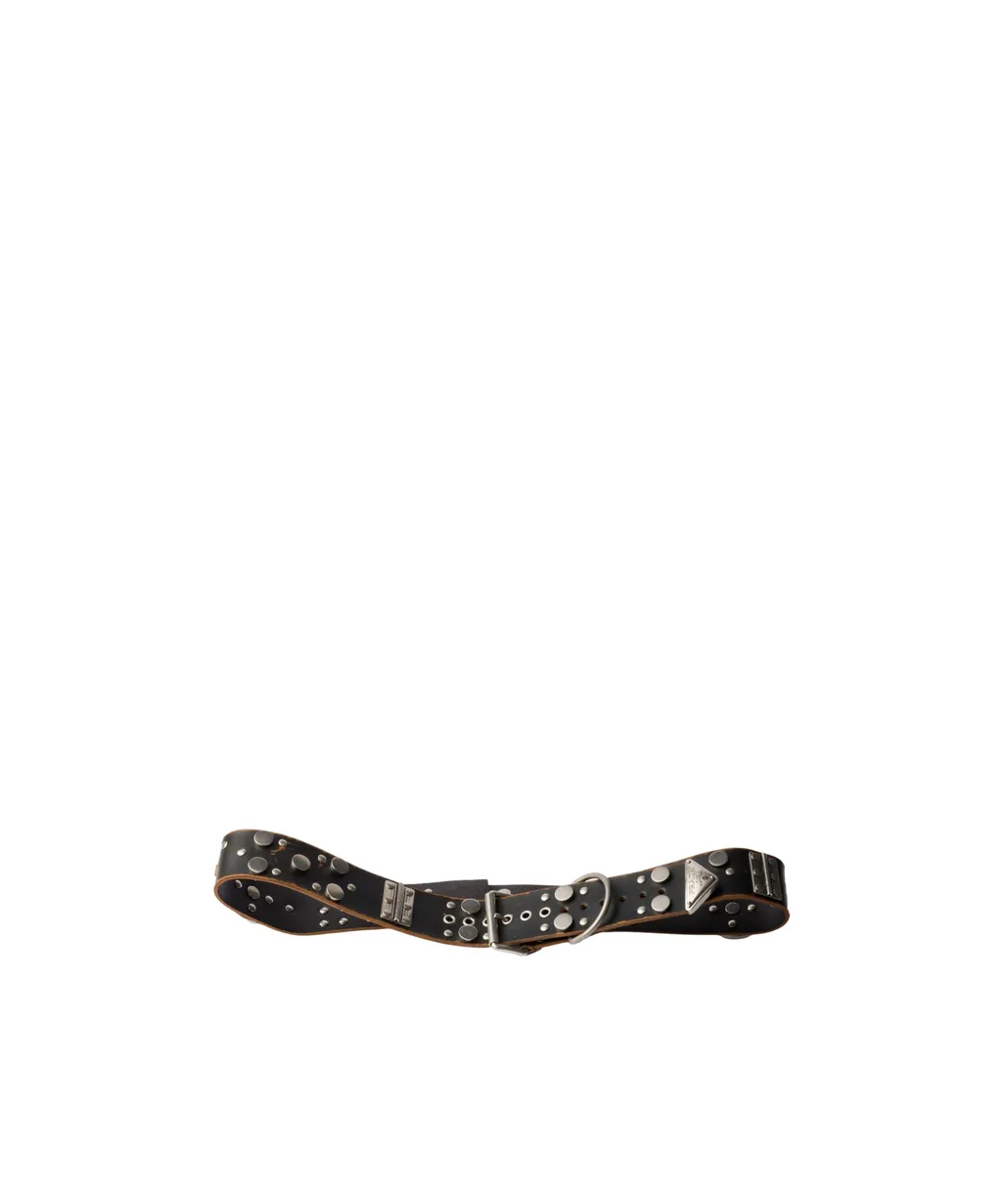 Studded Buckle-Fastened Belt