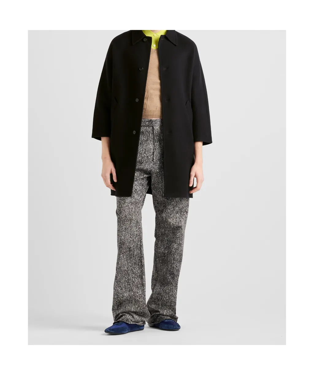 Long-Sleeved Button-Up Coat