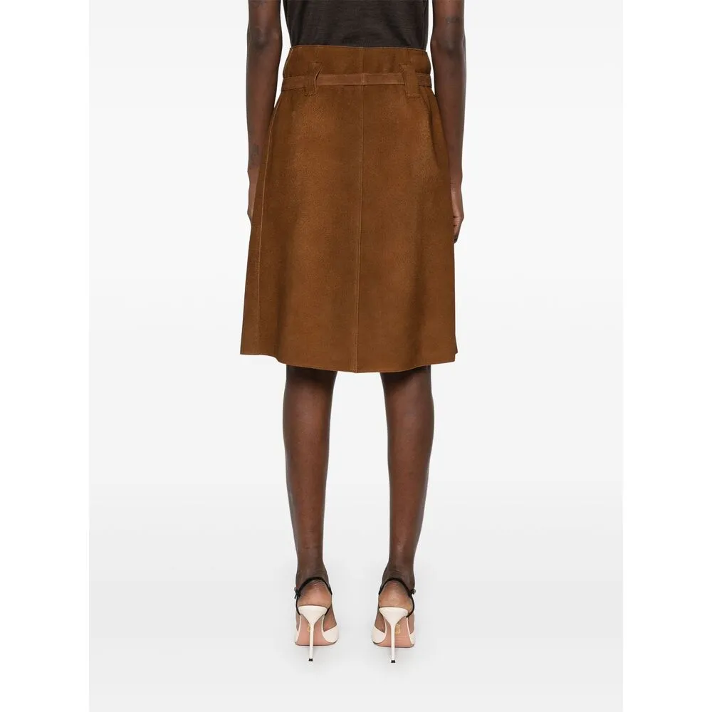 Suede Midi Skirt