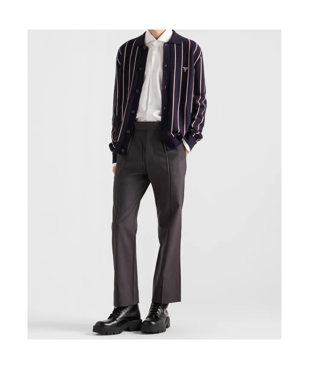 Striped Wool Cardigan