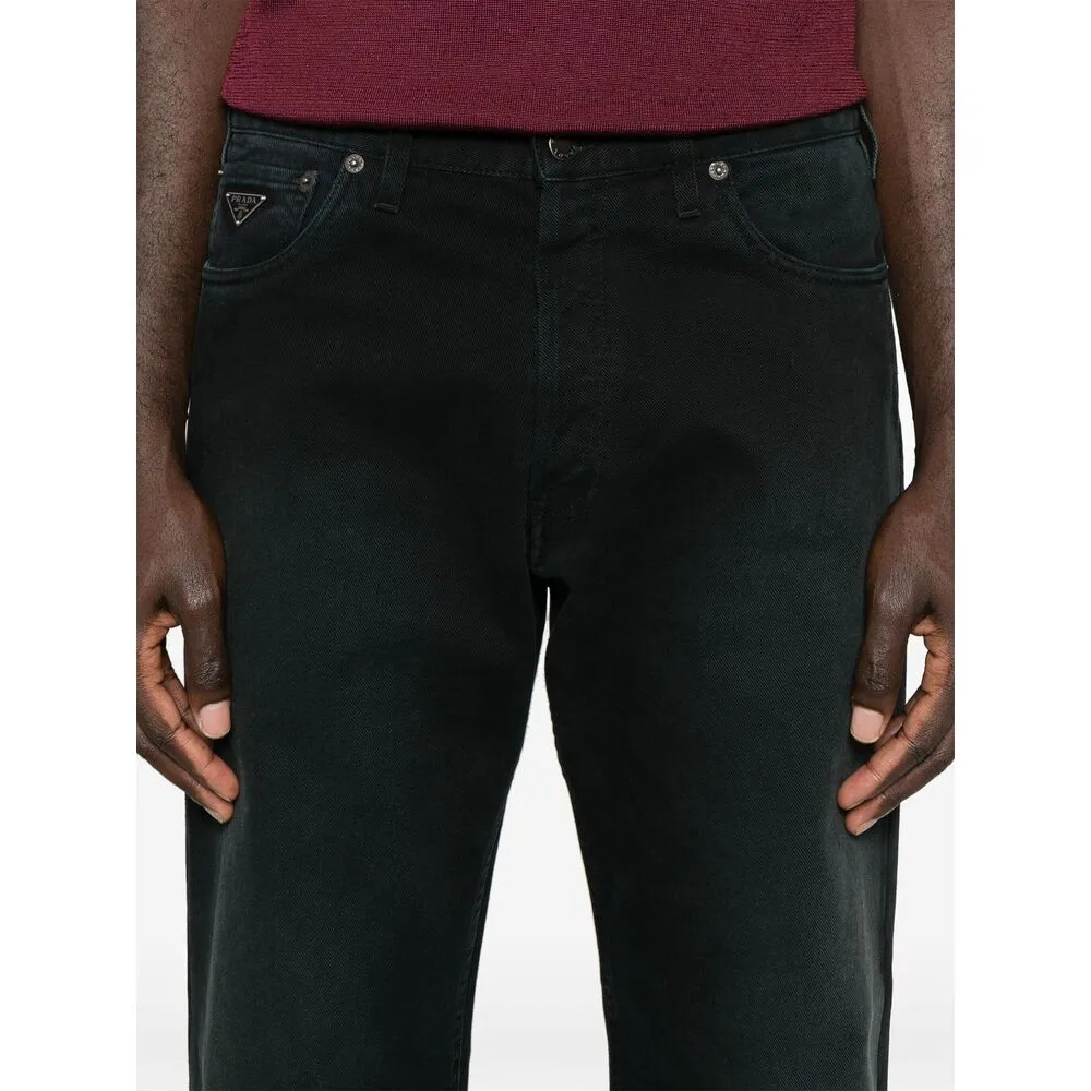 Logo Patch Straight-Leg Jeans