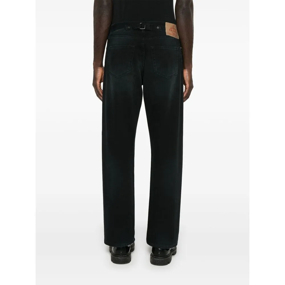 Logo Patch Straight-Leg Jeans