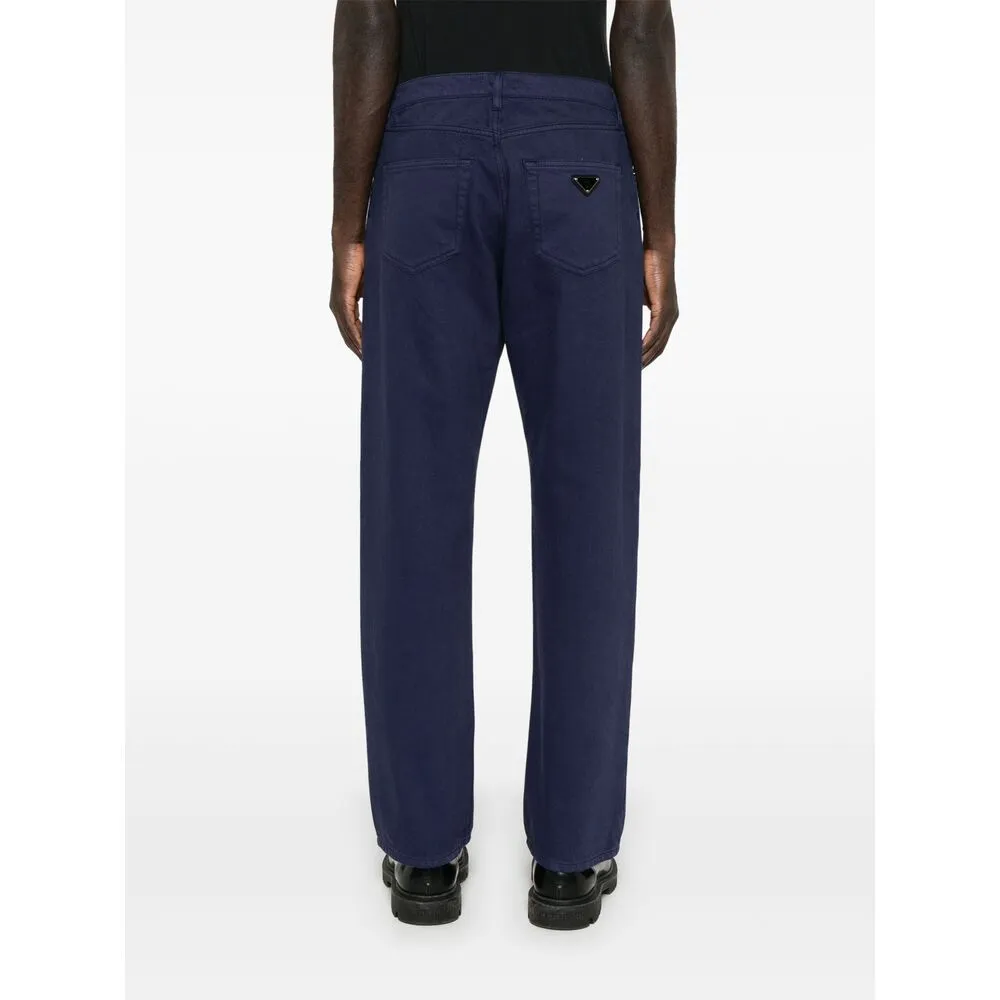 Logo Plaque Straight-Leg Jeans