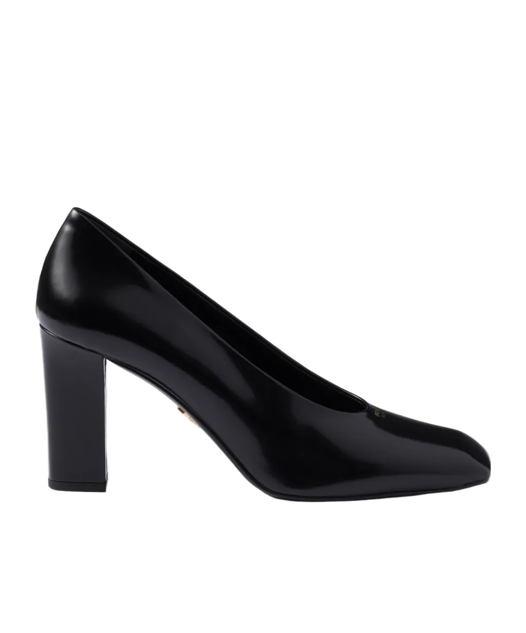 Brushed Leather Pumps