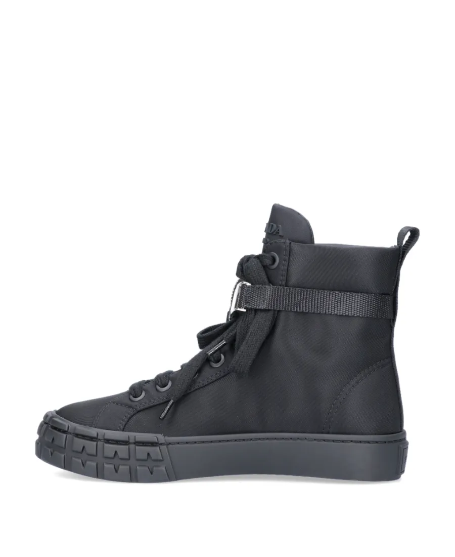 Re-Nylon High-Top Sneakers With Pouch