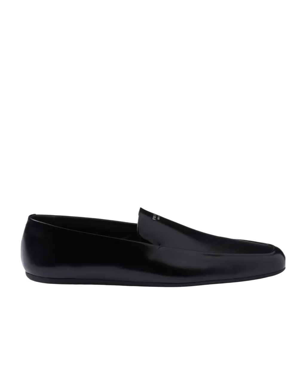 Brushed Leather Loafers