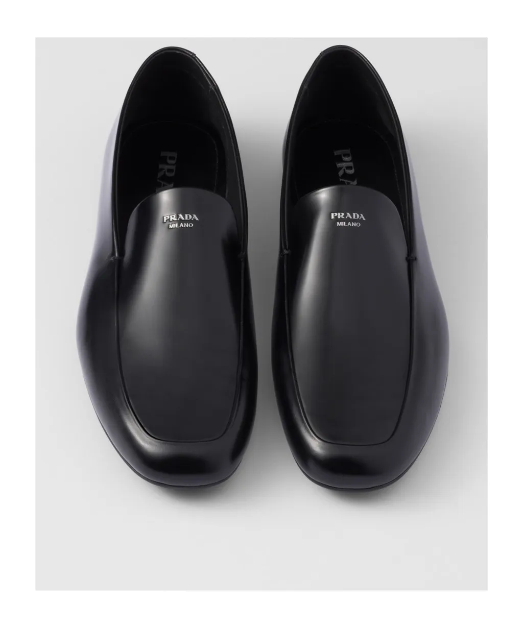 Brushed Leather Loafers
