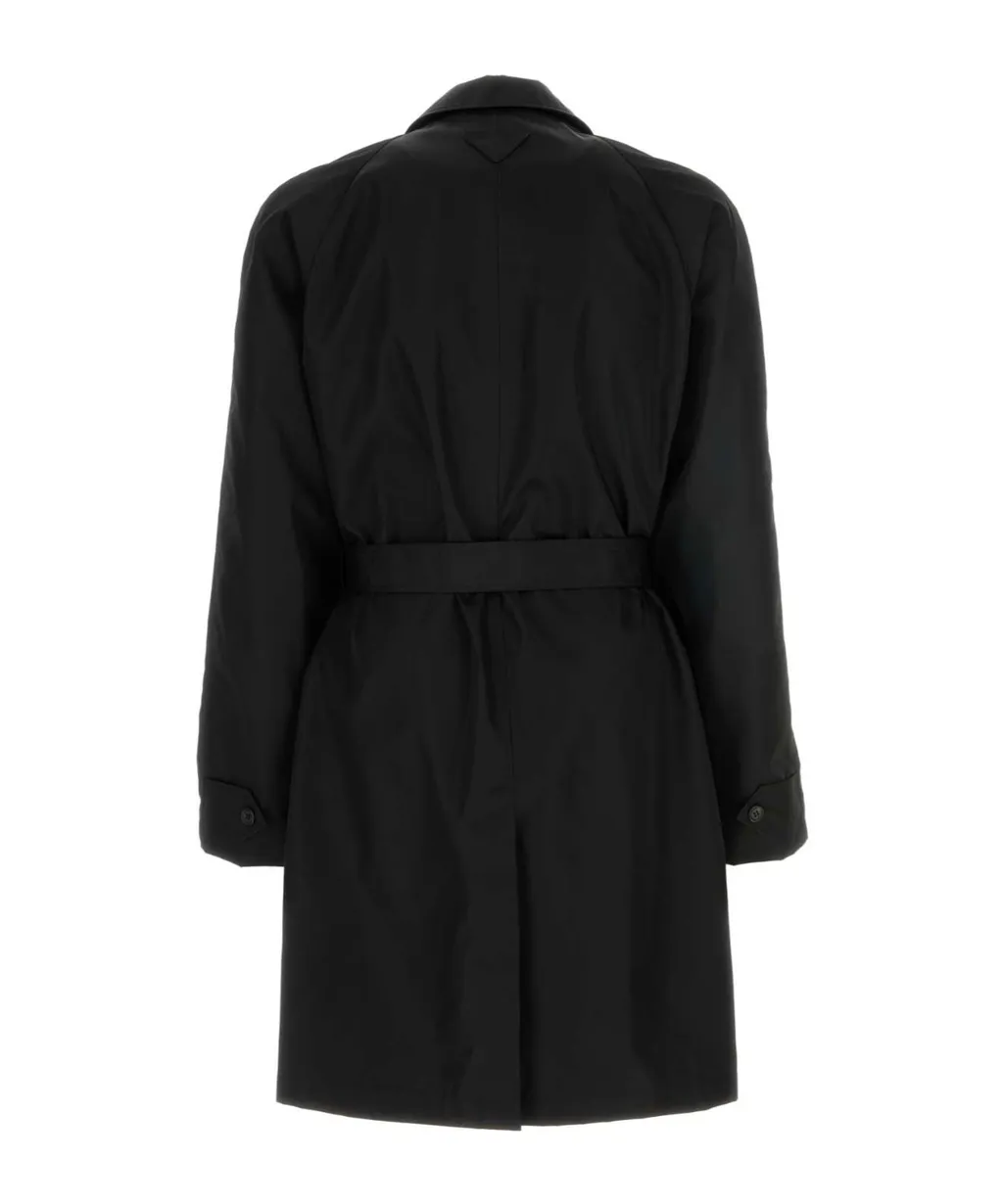 Long-Sleeved Belted Coat