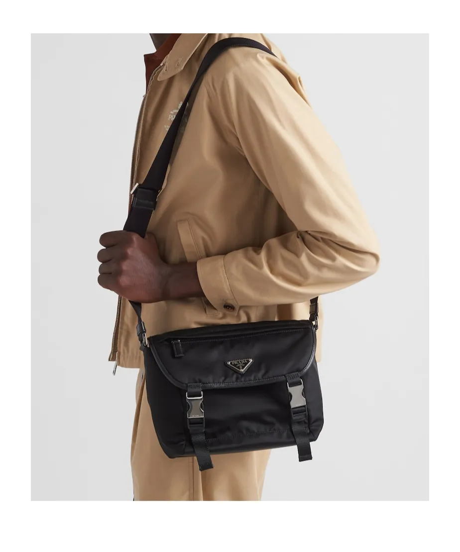 Re-Nylon Foldover-Top Shoulder Bag