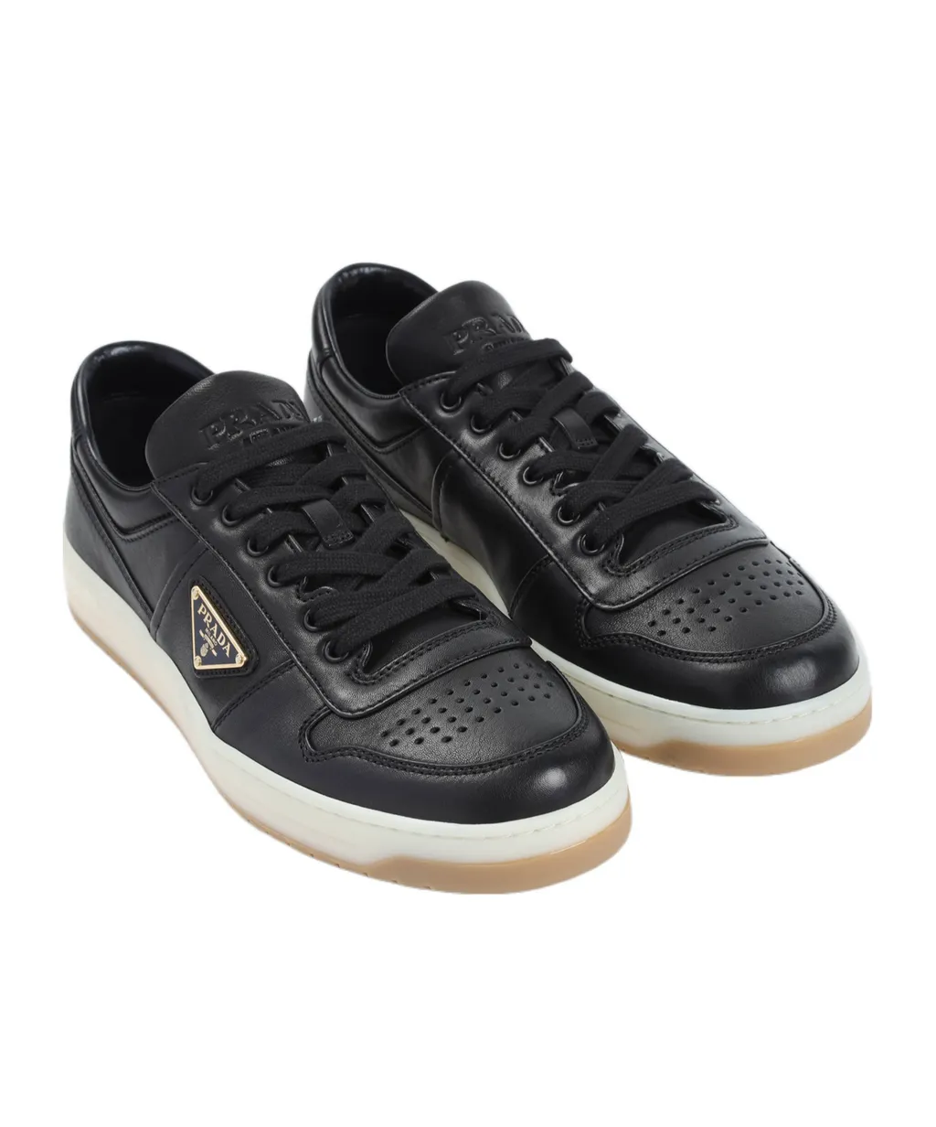 Downtown Logo Plaque Lace-Up Sneakers