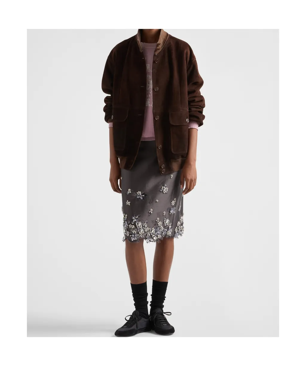 Long-Sleeved Button-Up Jacket