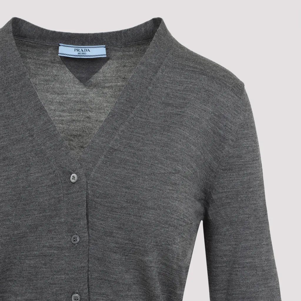 V-Neck Knitted Cardigan