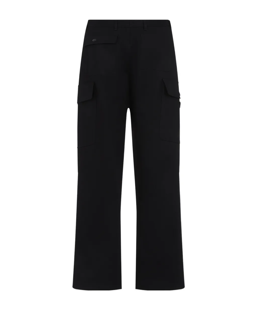 Logo Plaque Wide-Leg Cargo Pants