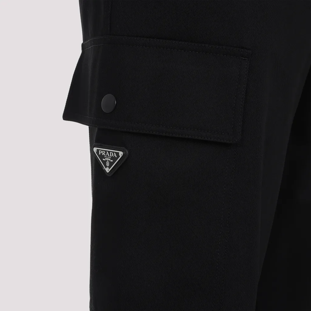 Logo Plaque Wide-Leg Cargo Pants