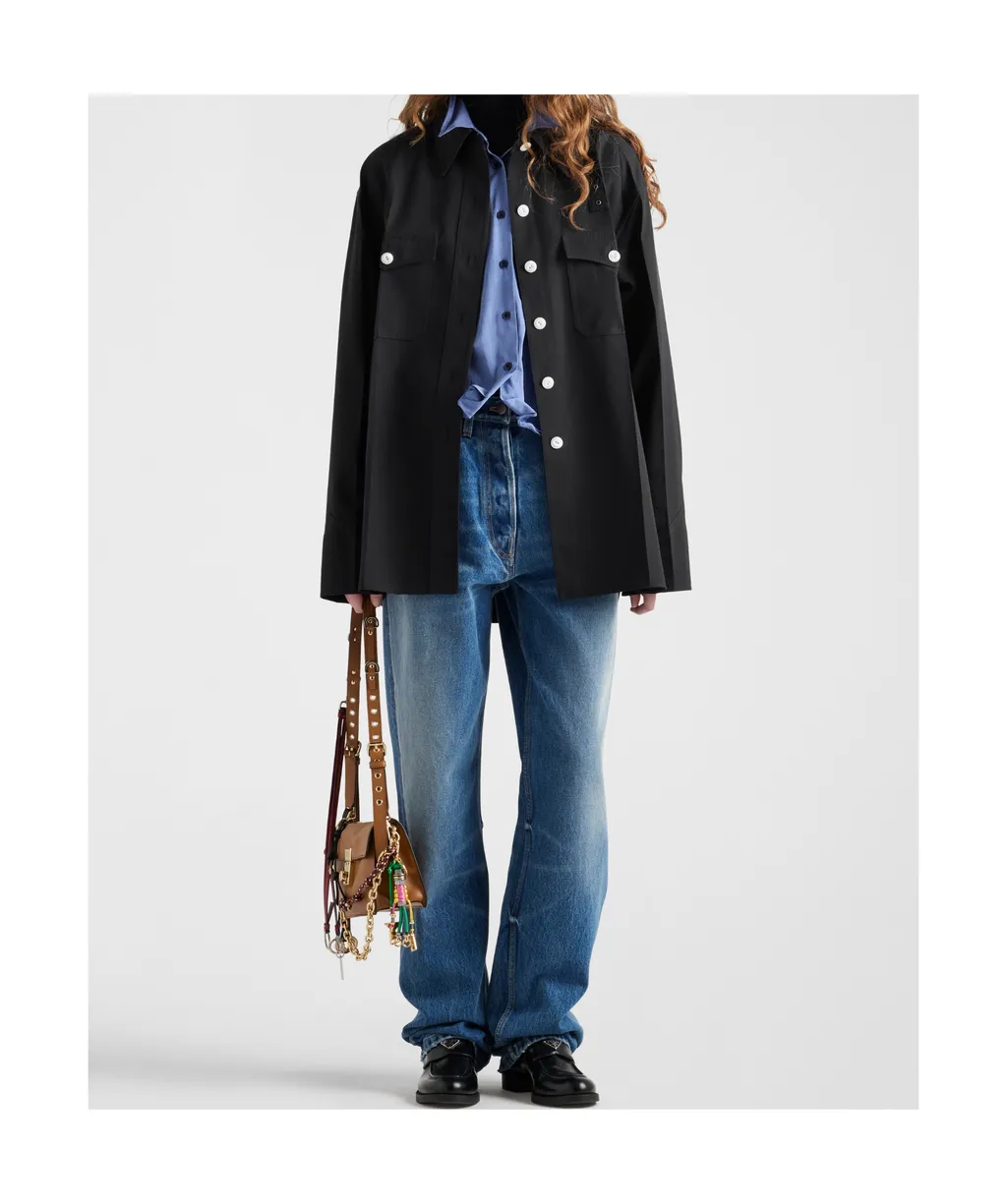 Logo Patch Wide-Leg Jeans
