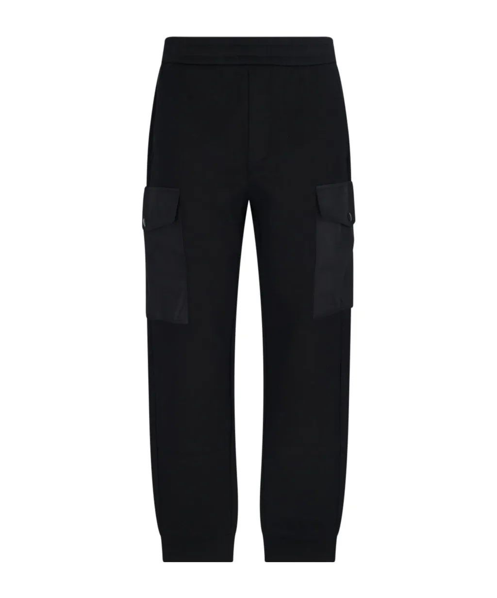 Cotton Fleece Joggers With Re-Nylon Details