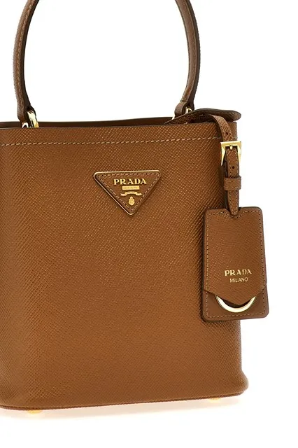 Triangle-Logo Bucket Bag