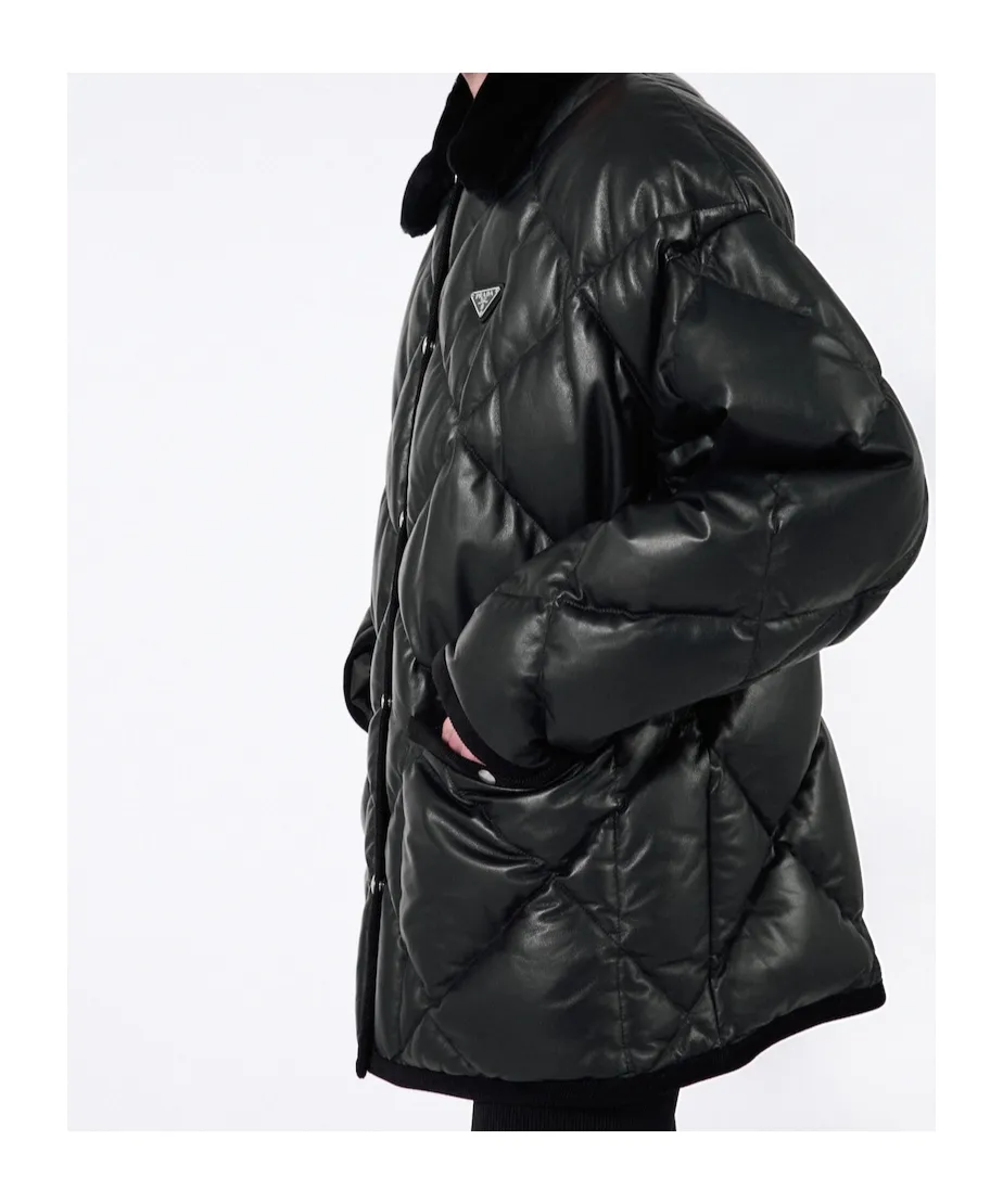 Quilted Nappa Leather Caban