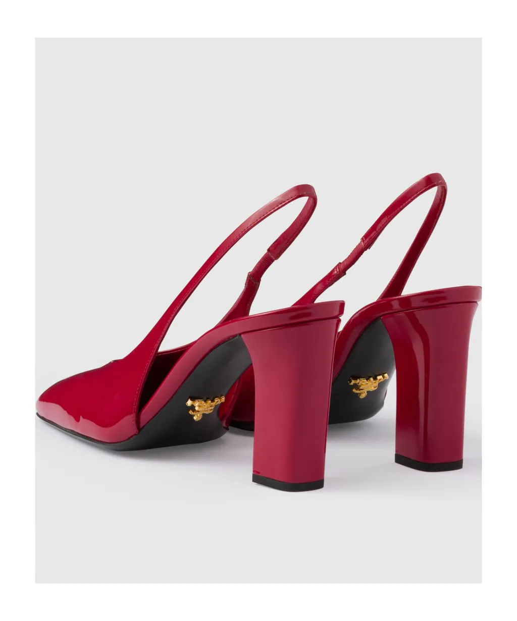 Patent Leather Slingback Pumps