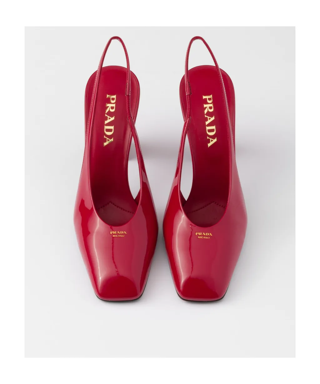 Patent Leather Slingback Pumps