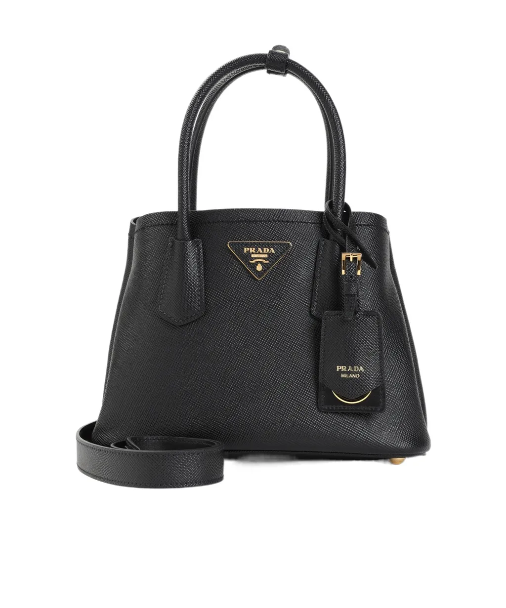 Logo Plaque Top Handle Bag