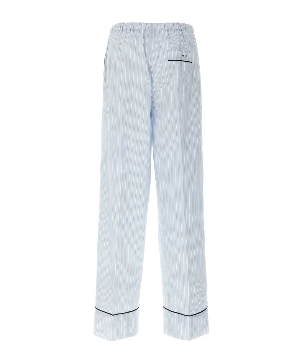 Striped Chambray Trousers