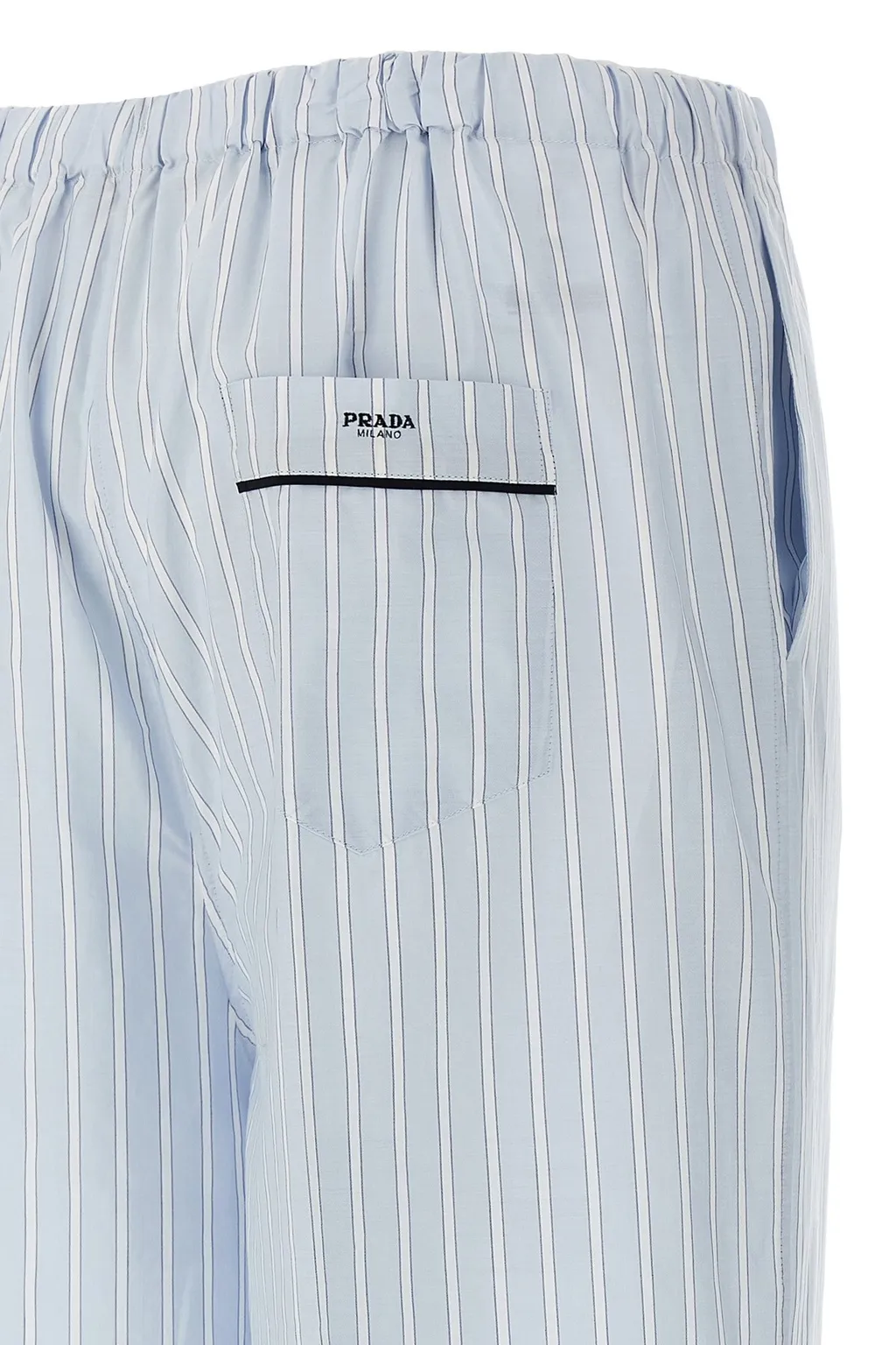 Striped Chambray Trousers