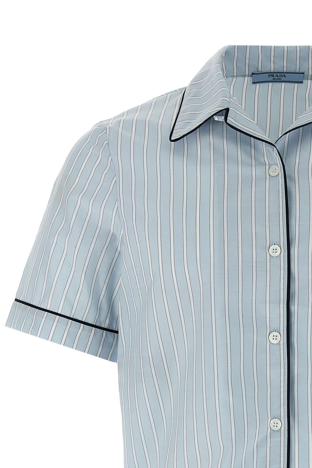 Striped Chambray Bowling Shirt